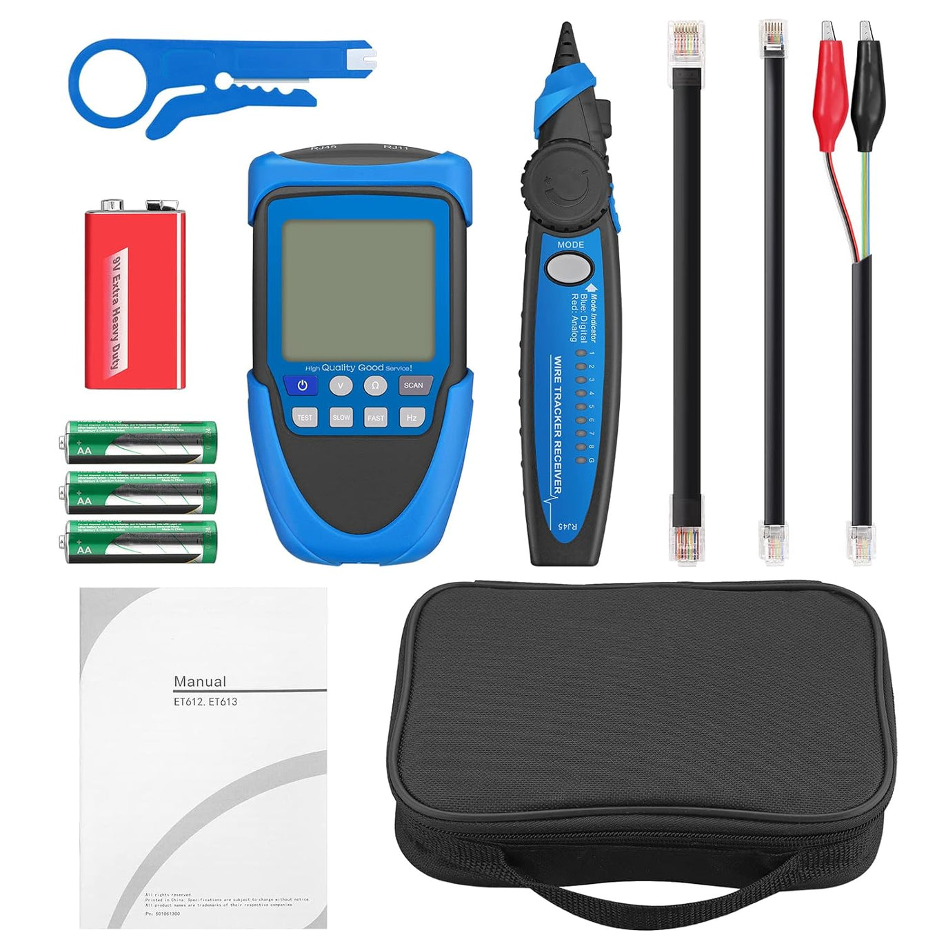Network Cable Tester, PoE Cable Tester RJ45, Multifunction Power Over Ethernet Tester, Cable Voltage Tester Line Location Finder Cable Tracer, Wire Tracker