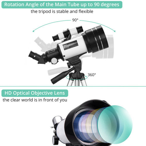 Professional Astronomical Telescope Lunar Mirror Space HD Viewing For Beginner