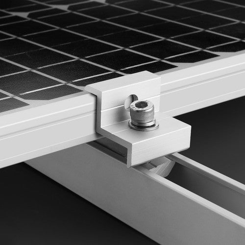 10X 30/35mm Solar Panel Rail Bracket Mounting Aluminium Fixing Mid/End Clamp Set