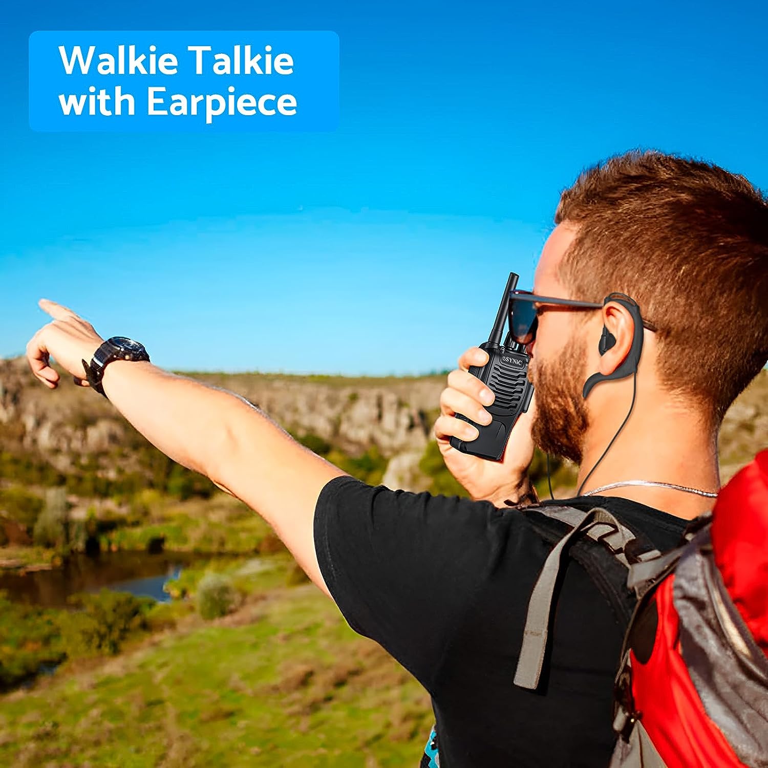 eSynic 6Pcs Professional Walkie Talkies 2 Way Radio Walkie Talkies Rechargeable