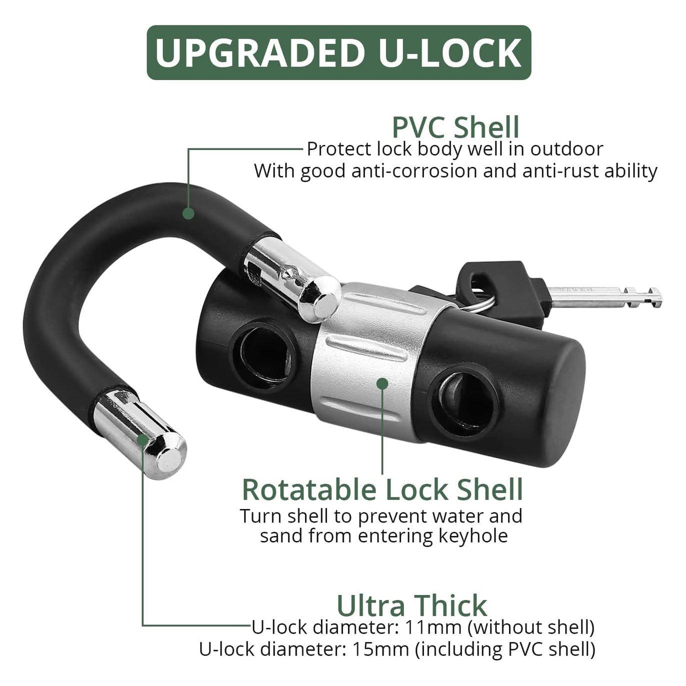 Motorcycle Chain Lock 4ft/120cm + U Lock