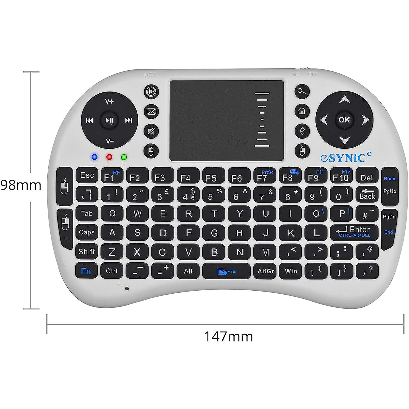 eSynic Mini Wireless Keyboard 2.4G Mini Wireless XBMC Keyboard