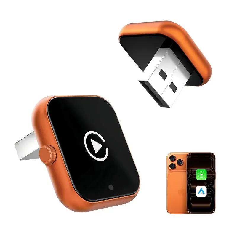 2026 Upgraded Wireless CarPlay Adapter – Fast Connection, No Latency, Supports Hands-Free Calls, Effortlessly Converts Wired to Wireless CarPlay Adapter, Compatible with iPhone iOS 10+ & Android Auto