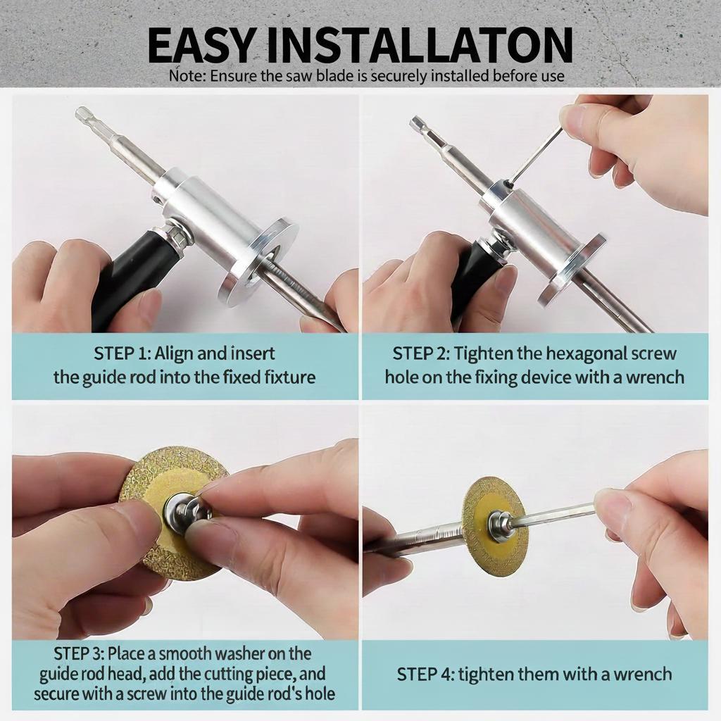 esynic PVC Pipe Inside Cutter with Diamond Grit Cutting Wheel & 7 Inch Adjustable Depth 1/4 Inch Hex Shank Compatible with Impact Drivers and Drills