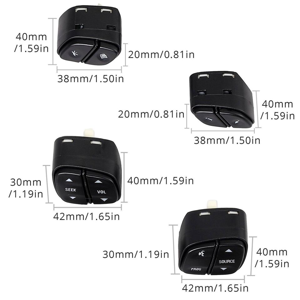 eSynic Steering Wheel Radio Volume Control Switch Button Set For Silverado GMC Yukon