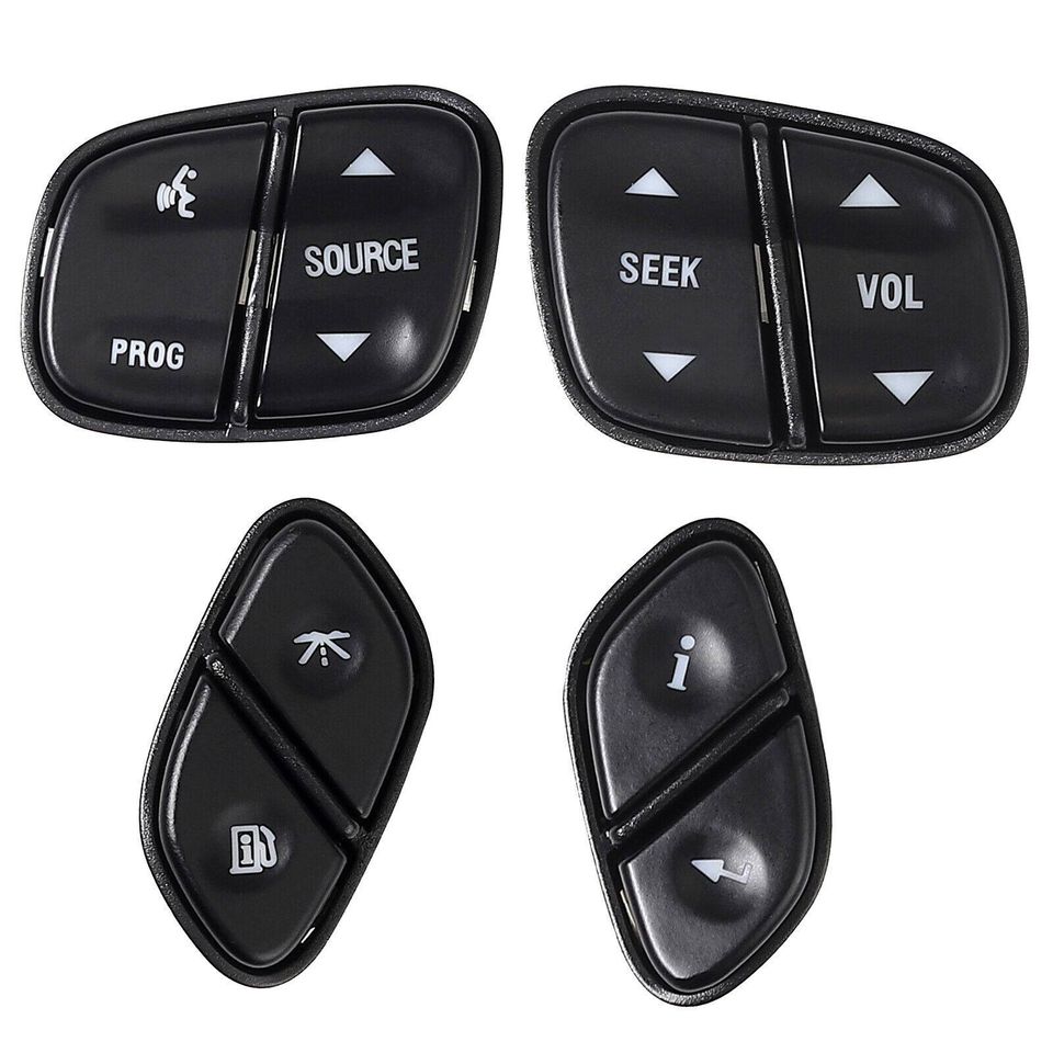 eSynic Steering Wheel Radio Volume Control Switch Button Set For Silverado GMC Yukon