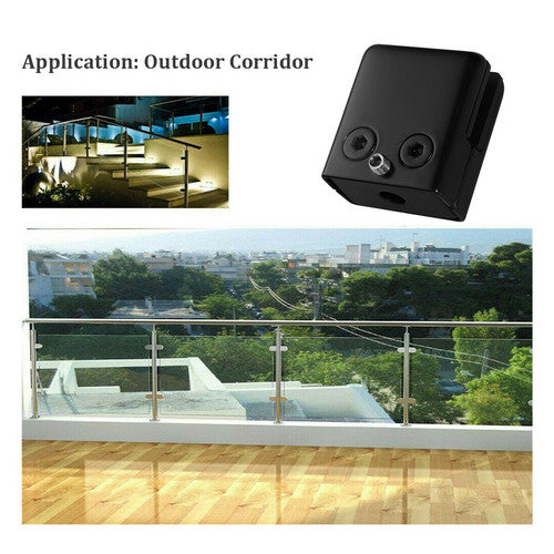 eSynic 8x Stainless Steel Glass Clamps Square Clip Bracket Holder for 8-10mm Balustrade