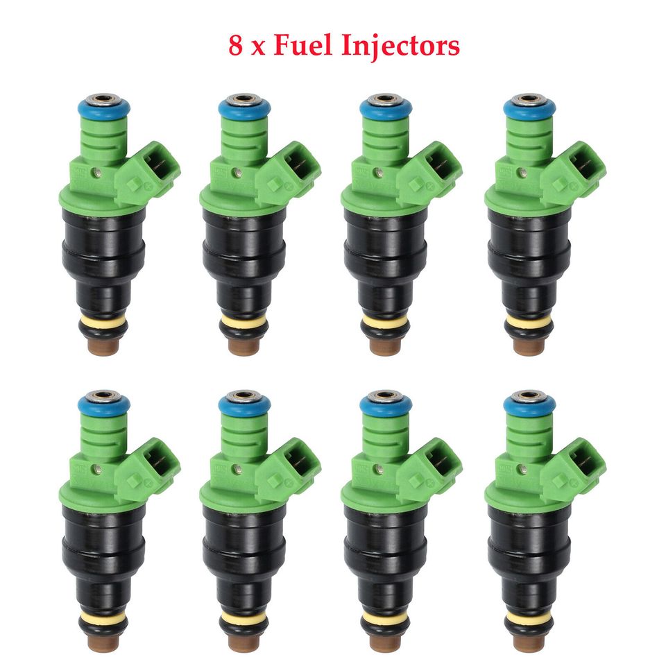 eSynic SET 8 42lb Fuel Injectors Fits GM LT1 LS1 LS6 Mustang SOHC DOHC V8 440cc EV1