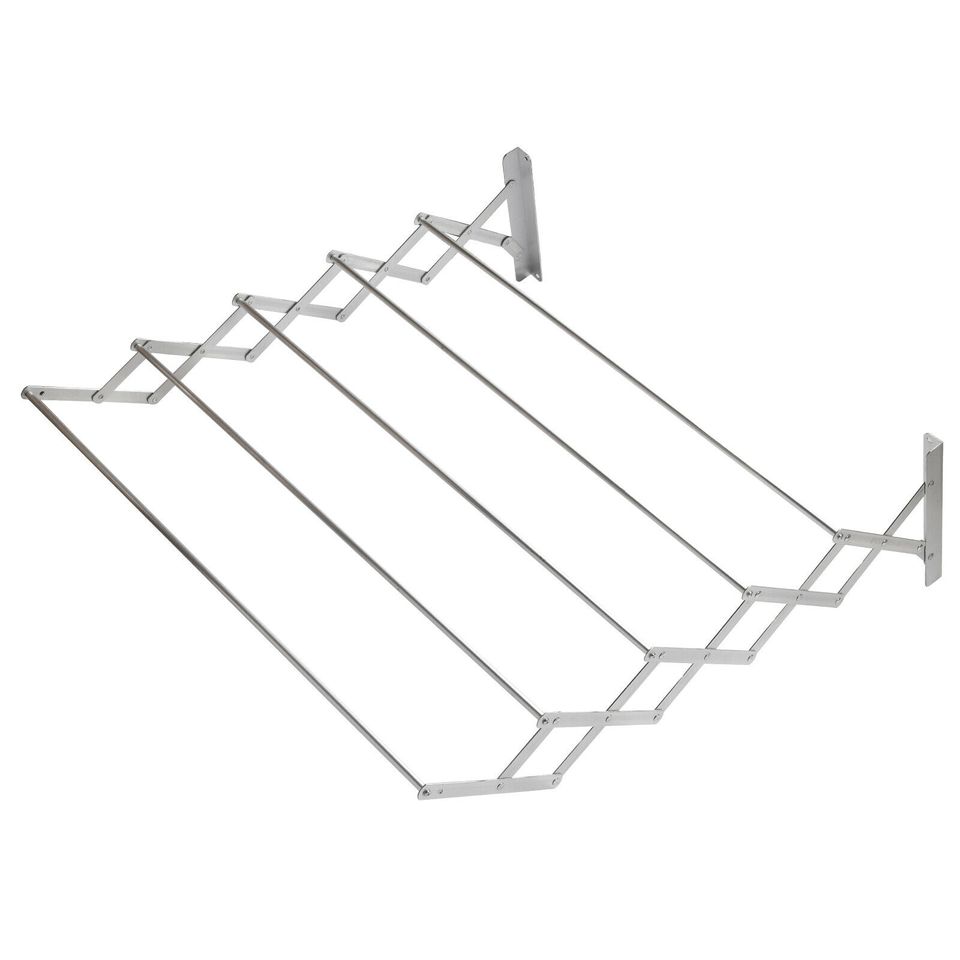 eSynic 80cm Wall Mounted Expandable Cloth Drying Towel Rack Retractable Laundry Hanger DE