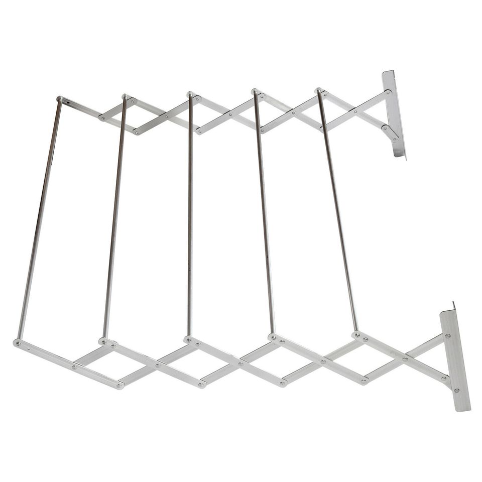 eSynic 80cm Wall Mounted Expandable Cloth Drying Towel Rack Retractable Laundry Hanger DE