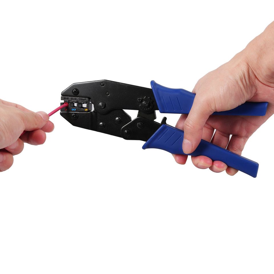 eSynic 500Pc Insulated Electrical Wire Connector Terminal Assorted Set + Crimping Plier