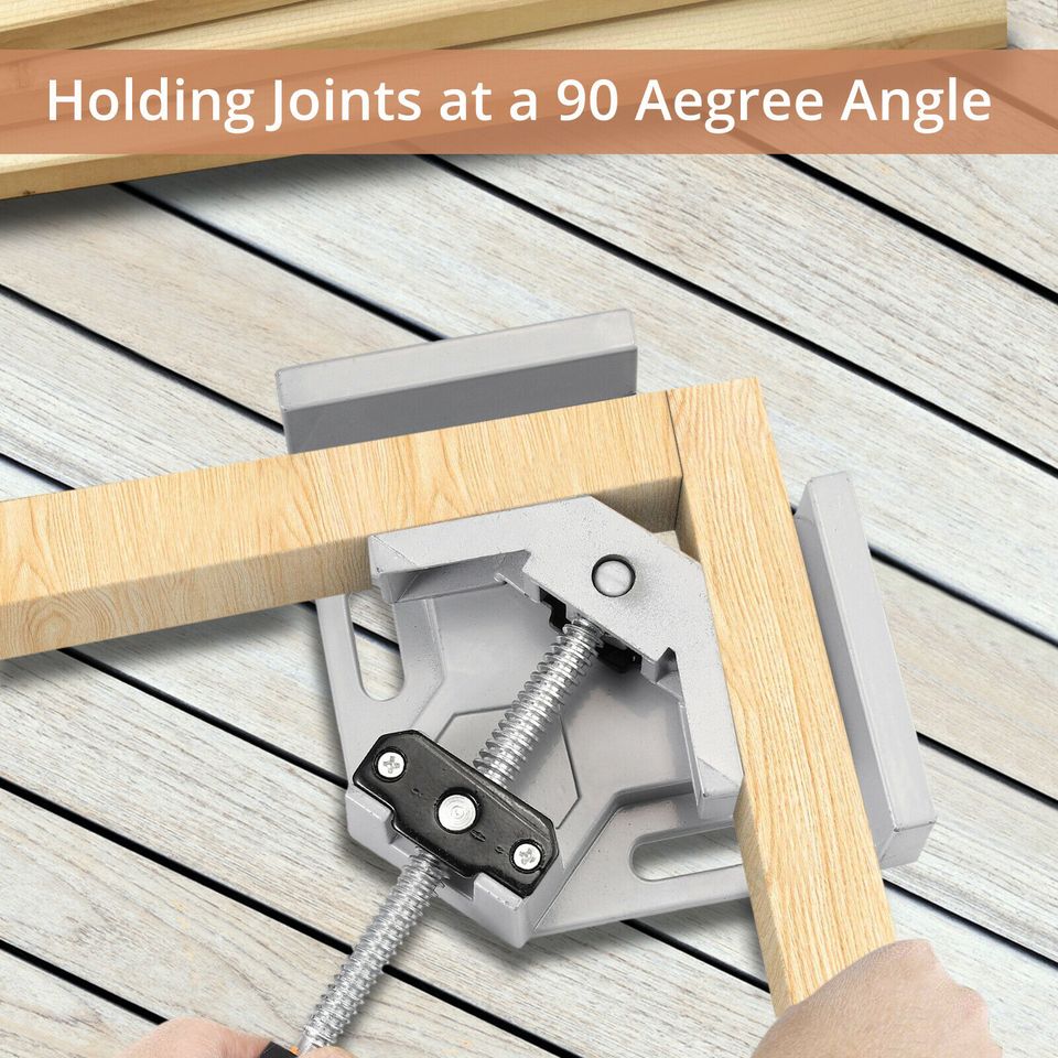 eSynic 2X 90 Degree Right Angle Corner Clamp Woodworking w/ 4'' Bar Quick Grip F Clamps US