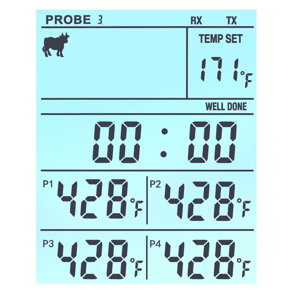 eSynic Wireless Cooking Thermometer Digital BBQ Grill Oven Meat Remote 328 Feet w/Probe US