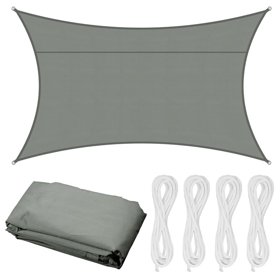eSynic Sun Shade Sail Canopy Rectangle Sand Uv Block Sunshade For Backyard Deck Outdoor DE