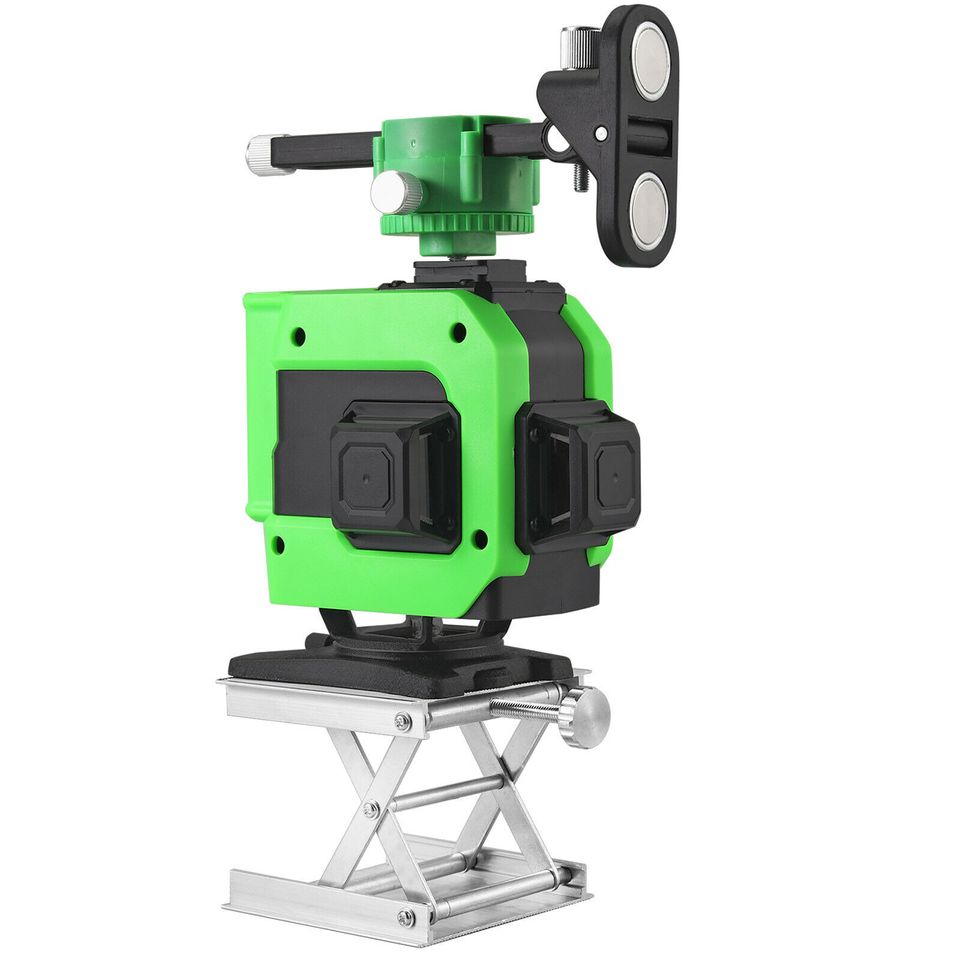 eSYNiC 3D 12 Line Green Laser Level Auto Self Leveling 360° Rotary Cross Measure w/ Box US