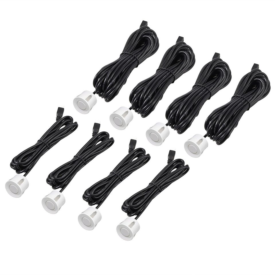 eSynic Front Rear Car Reverse 8 Parking Sensors Kit Alarm Buzzer System + Display