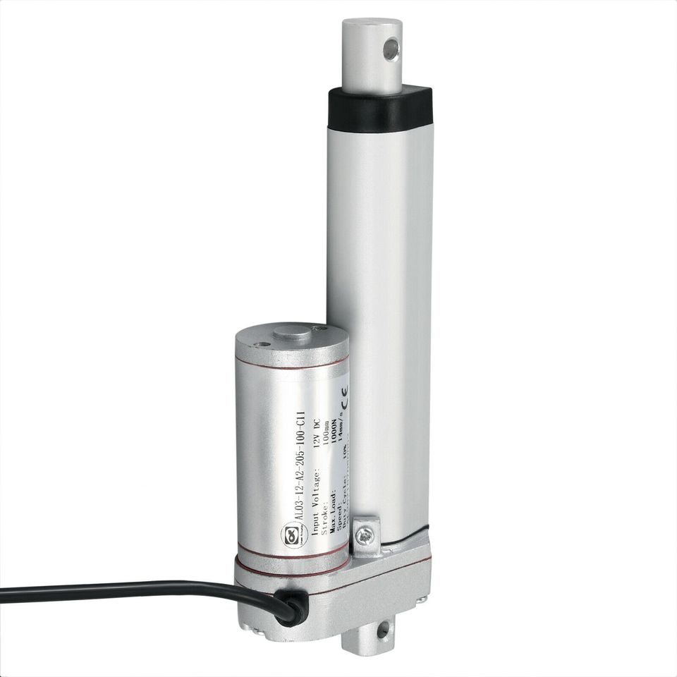 eSynic 4 in Stroke Linear Actuator 1000N Pound Max Lift 12V Volt DC Motor For Auto Car