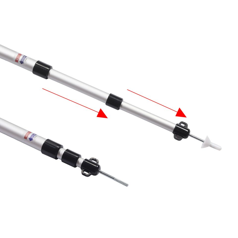 eSynic 2X Adjustable Aluminum Camping Tarp 35-90'' Telescoping Adjust Tent Canopy Poles