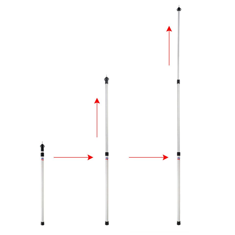 eSynic 2X Adjustable Aluminum Camping Tarp 35-90'' Telescoping Adjust Tent Canopy Poles