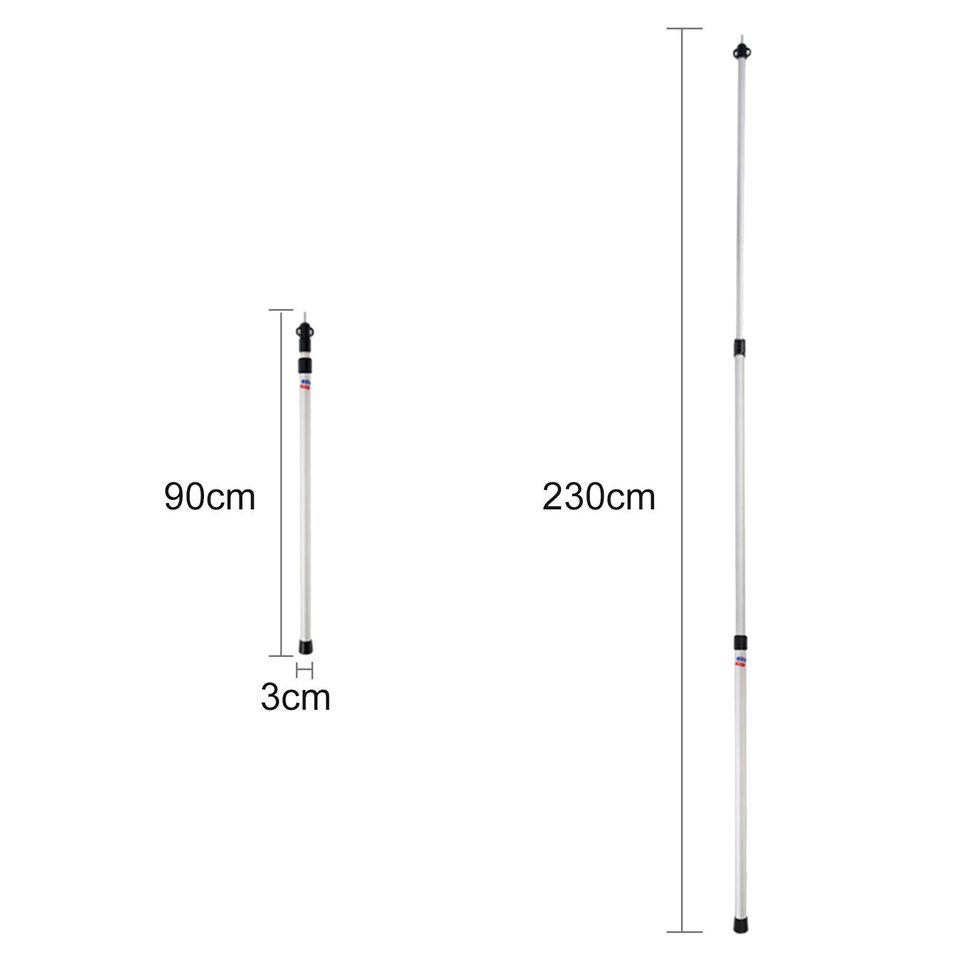 eSynic 2X Adjustable Aluminum Camping Tarp 35-90'' Telescoping Adjust Tent Canopy Poles
