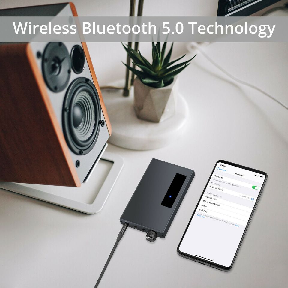 eSynic Bluetooth HIFI Headphone Amplifier 3.5mm Portable Earphone AMP 16-150Ω Impedance