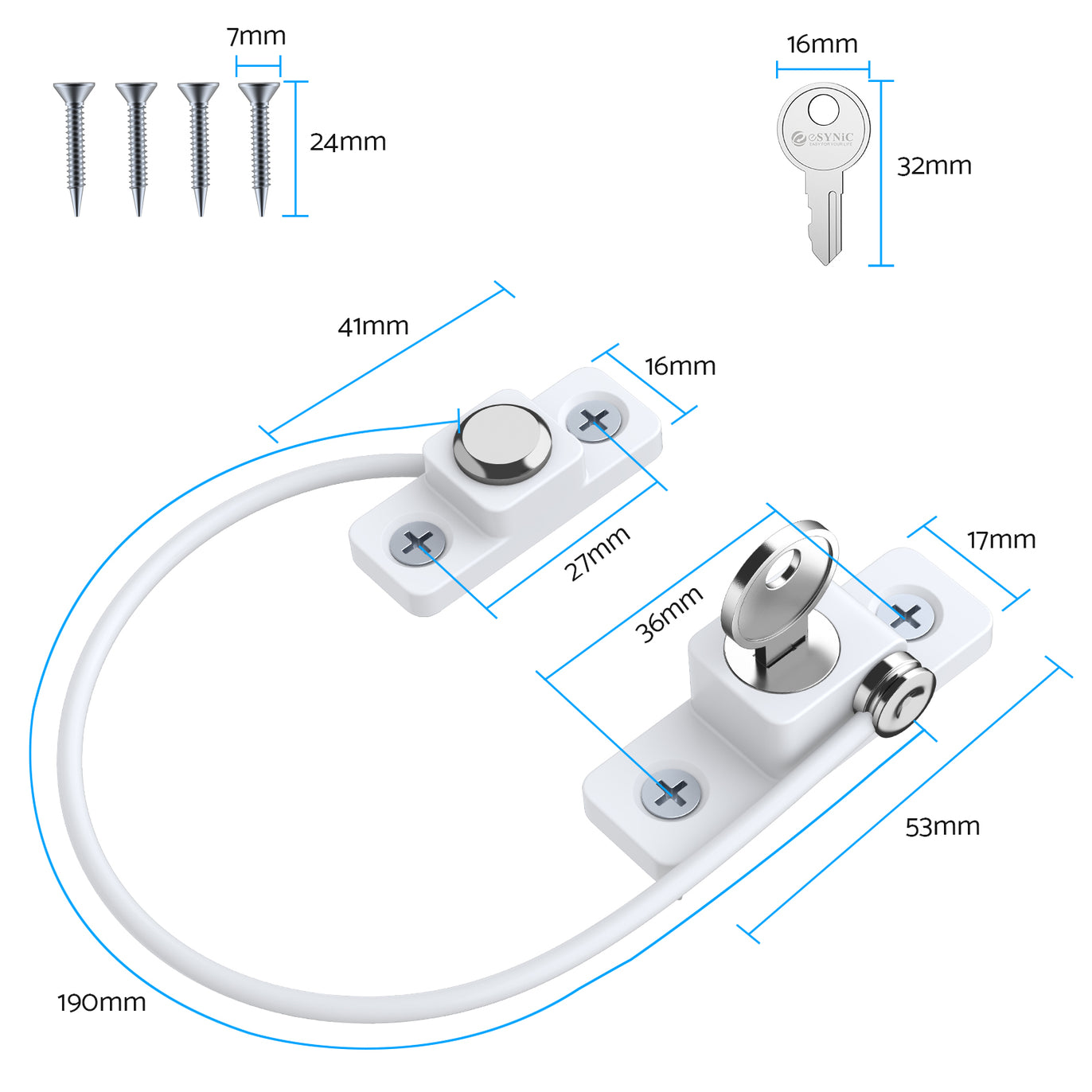 eSynic 2Pcs Professional Window Restrictor Locks Baby Security