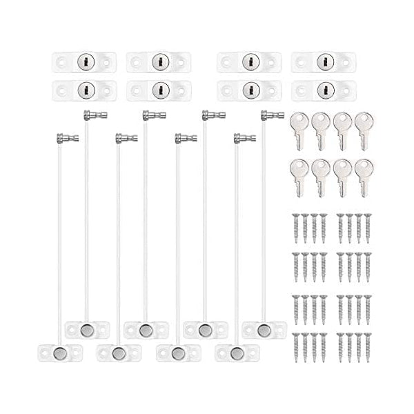 eSynic 8PCS Professional Window Restrictor UPVC Locks