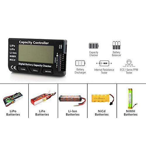 eSynic Digital Battery Capacity Tester Indicator LCD Battery Capacity Voltage