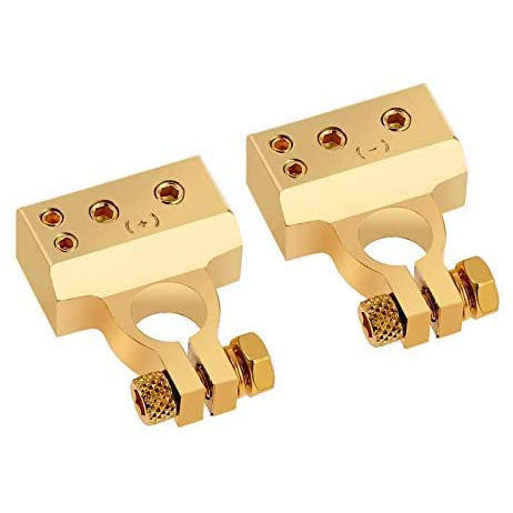 eSynic 2PCs Waterproof 4/8 Gauge AWG Car Battery Terminals