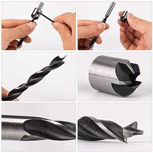 7 Pcs Drill Bit Wood 5 Flute HSS Countersink Set 3 4 5 6 7 8 10mm Carpentry Tool - Foto 3