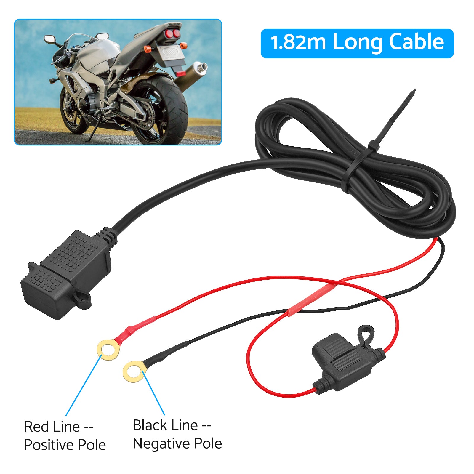 eSynic Professional Waterproof USB Motorcycle Charger