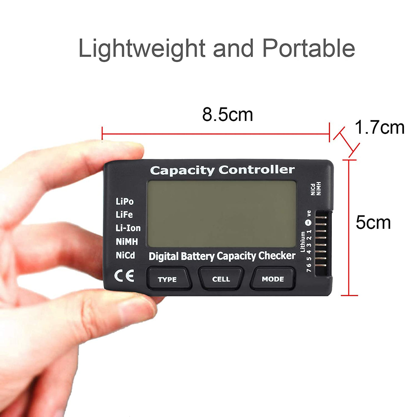 eSynic Digital Battery Capacity Tester Indicator LCD Battery Capacity Voltage