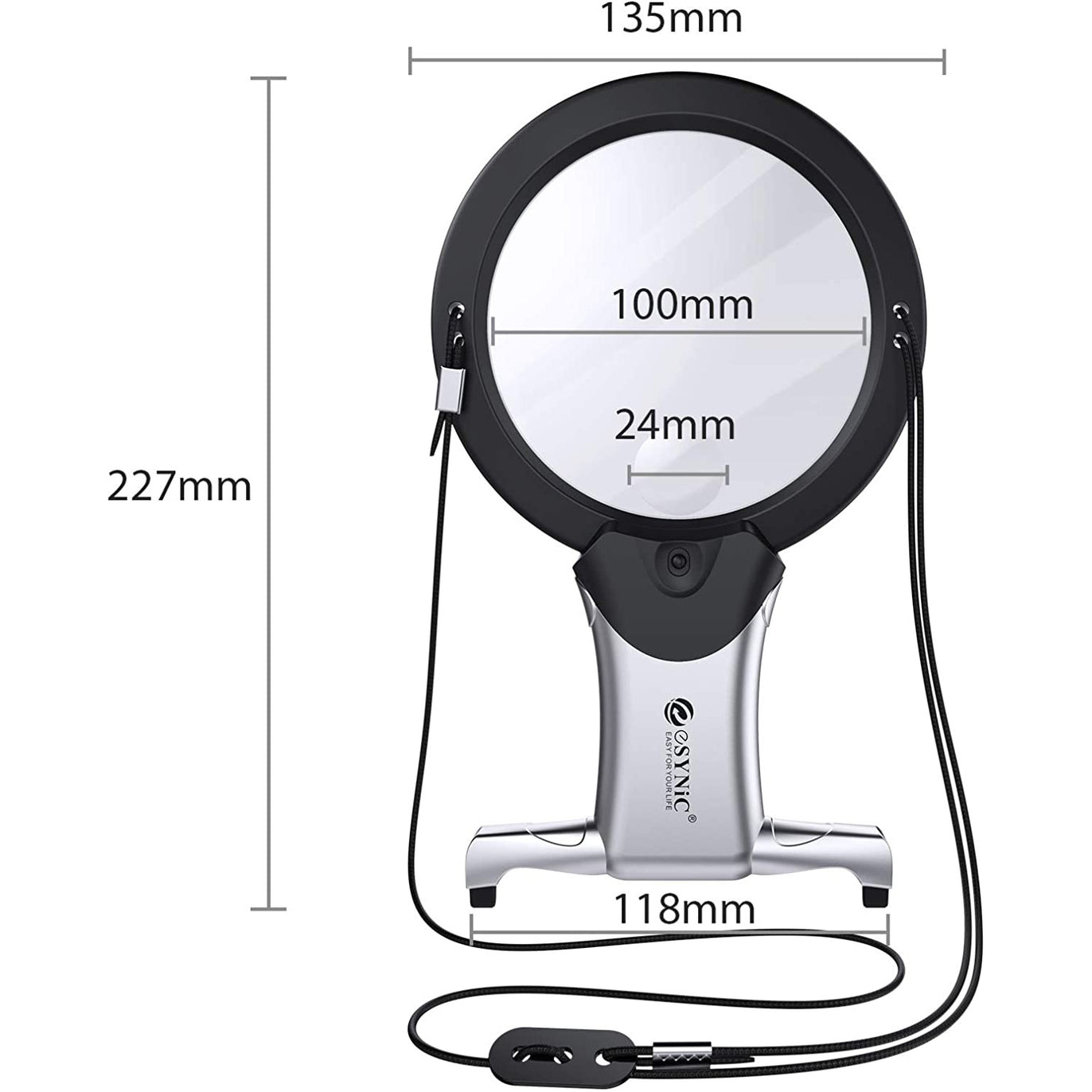 eSynic Popular 2 in 1 Hands Free Magnifier