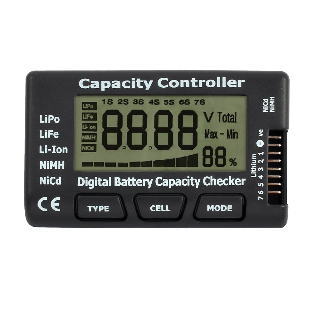 eSynic Digital Battery Capacity Tester Indicator LCD Battery Capacity Voltage