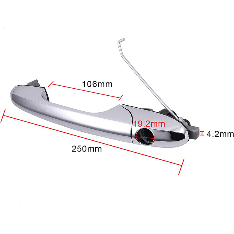 eSynic Chrome Right Handle Fits for Fiat 500