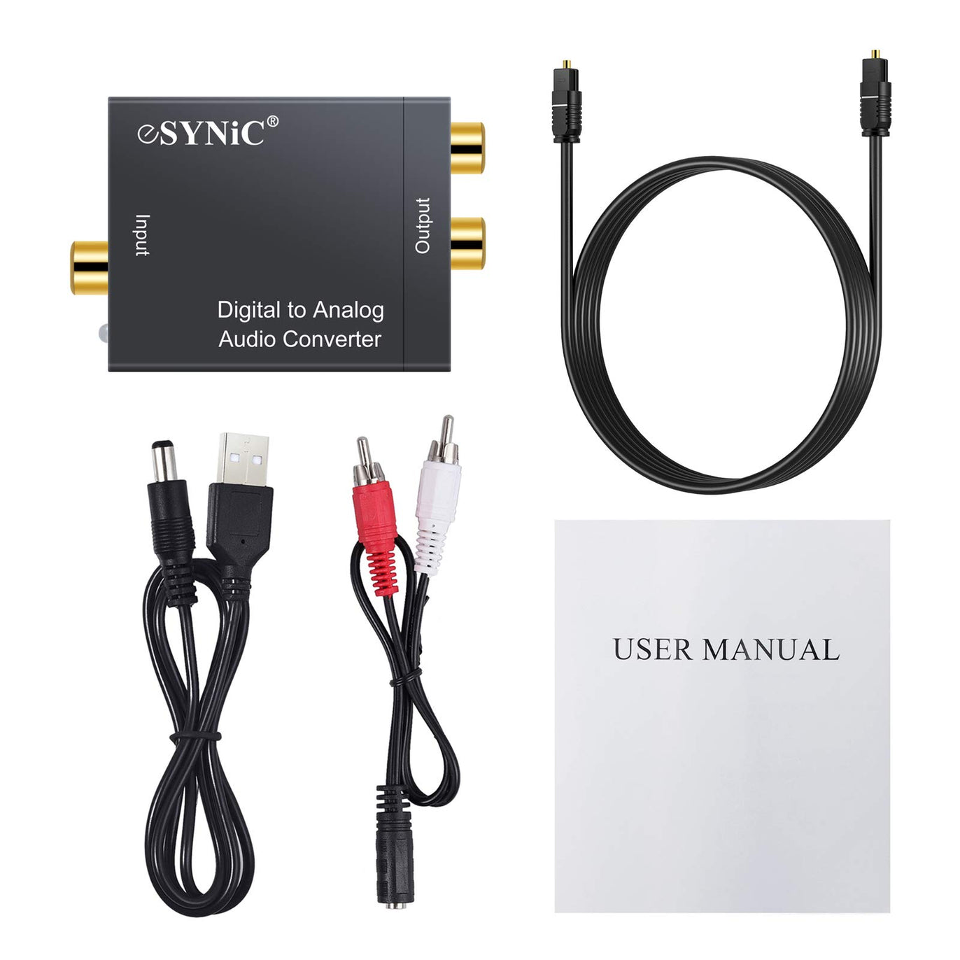 eSynic Professional Digital to Analog Audio Converter(No UK Power Adapter)