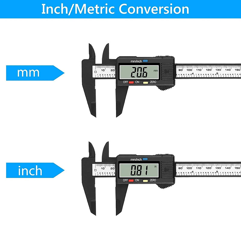 eSynic Digital Vernier Caliper 6Inch/150mm with 32 Blade Feeler Gauge