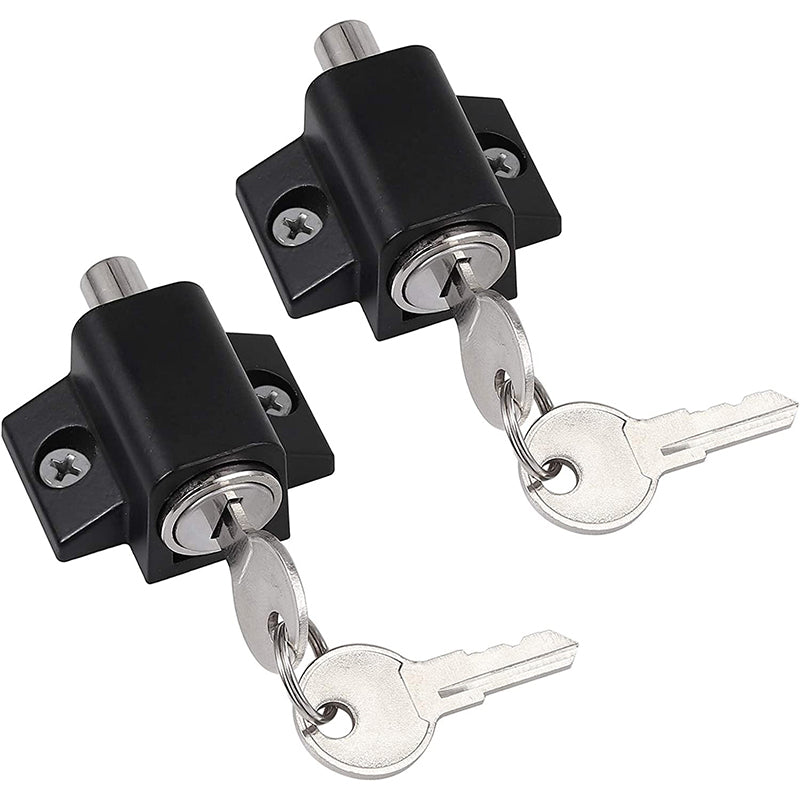 eSynic 2Pcs Sliding Patio Lock - Black