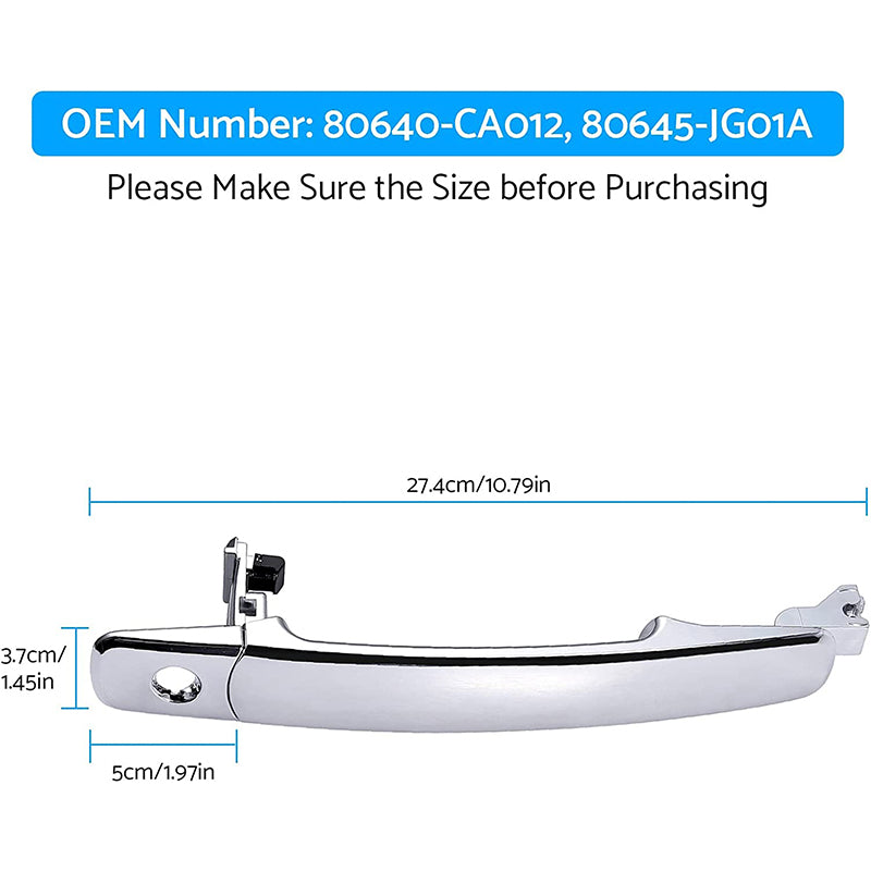 eSynic Outside Door Chrome Front Right or Rear Car Handle