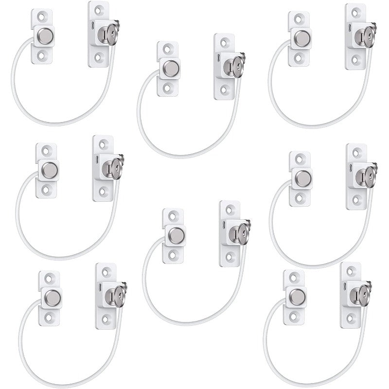 eSynic 8PCS Professional Window Restrictor UPVC Locks