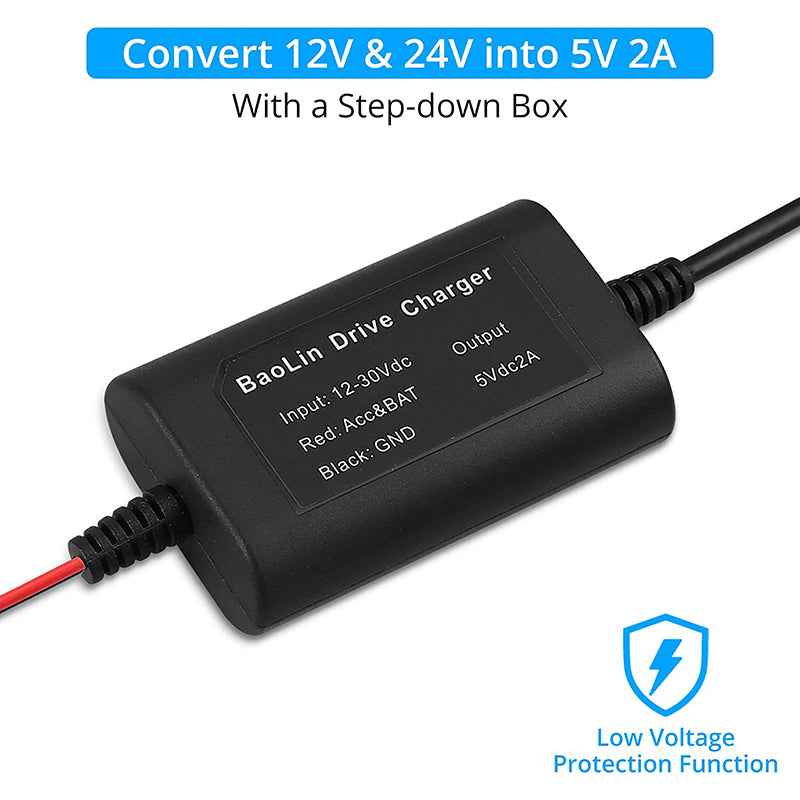 eSynic OBD Dash Cam Hard Wire Kit Universal HardWire Fuse Box Car Recorder