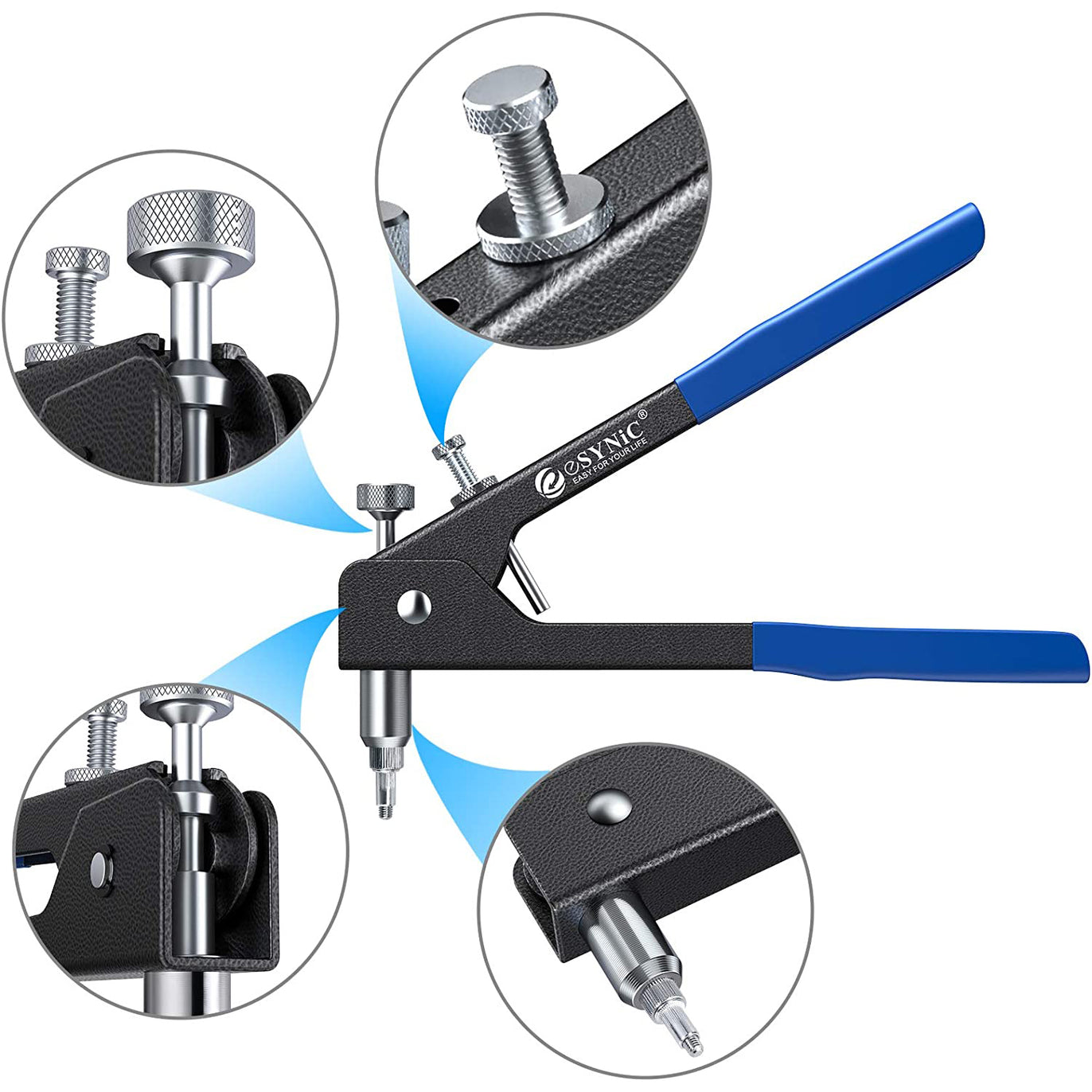 eSynic Professional 86Pcs Rivet Nut Gun Set
