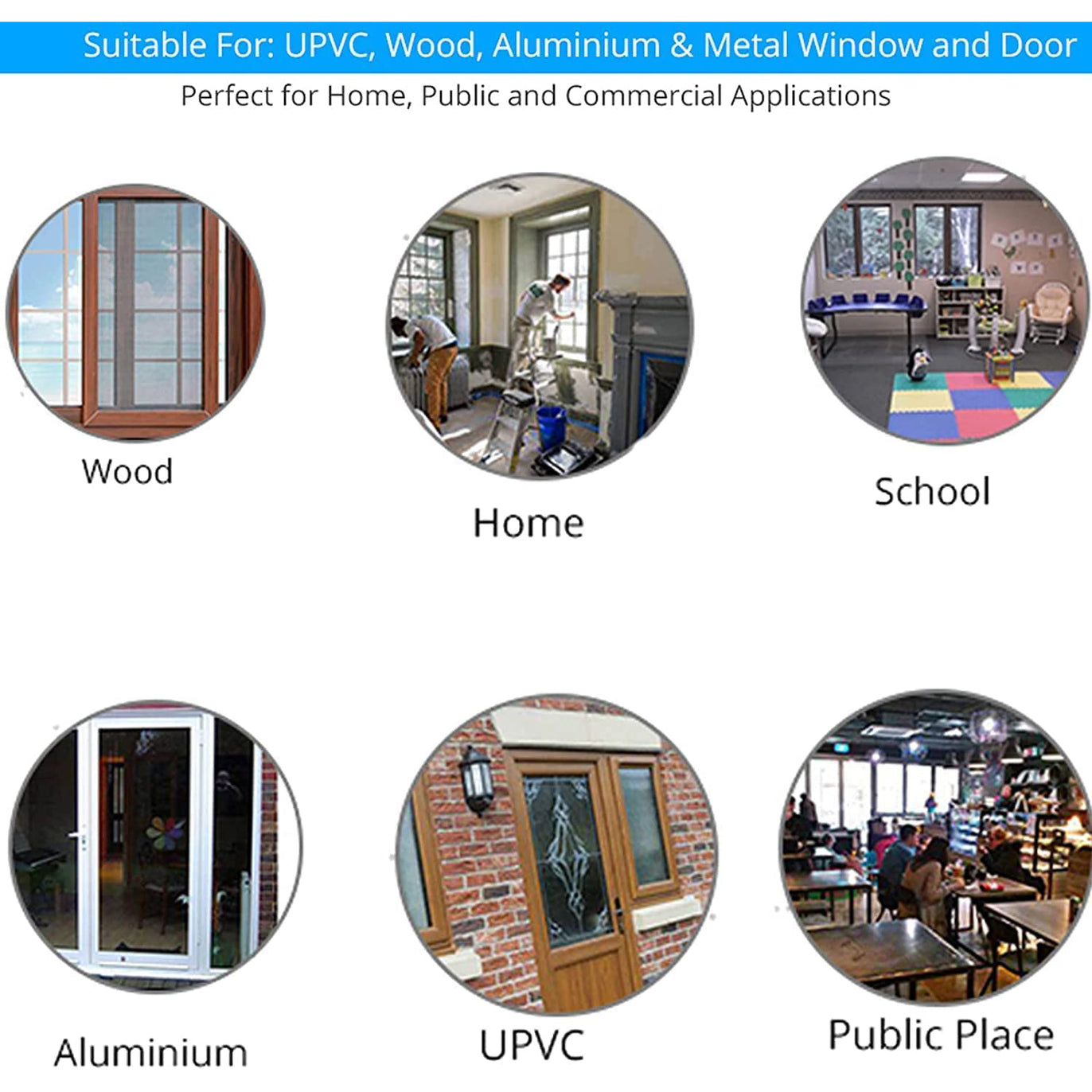 eSynic 6pcs Kids Window Restrictor Locks Window Lock UPVC - White