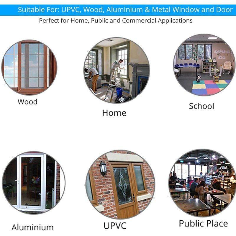 eSynic Popular 4pcs Window Restrictors for Upvc