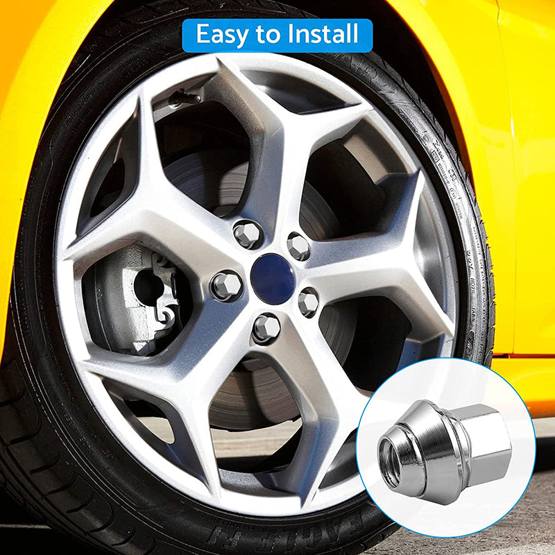 eSynic Professional 16 Pcs Hex Wheel Nuts M12x1.5 Set for Ford