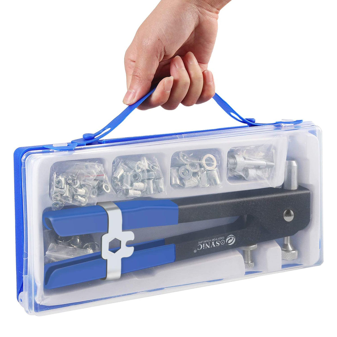 eSynic Professional 86Pcs Rivet Nut Gun Set