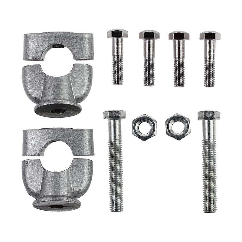 Handle Bar Risers Clamp Motorbike Handlebar Clamp -Silver