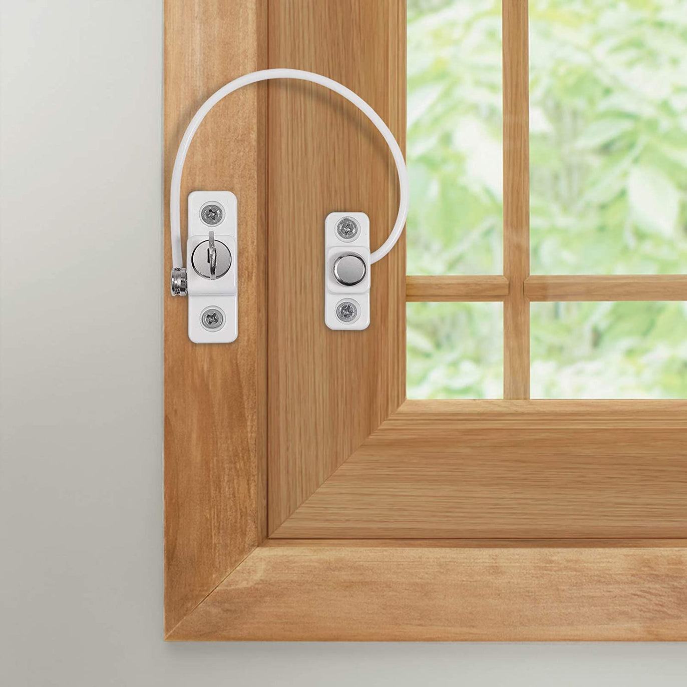 eSynic Popular 4pcs Window Restrictor Locks-White