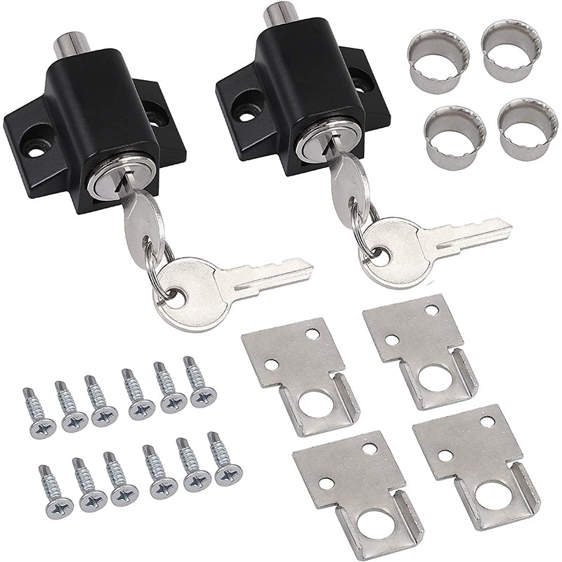 eSynic 2Pcs Sliding Patio Lock - Black