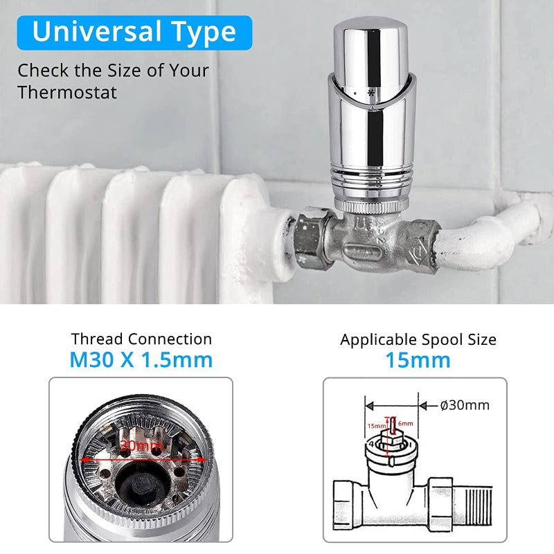 eSynic 2pcs Thermostatic Radiator Head